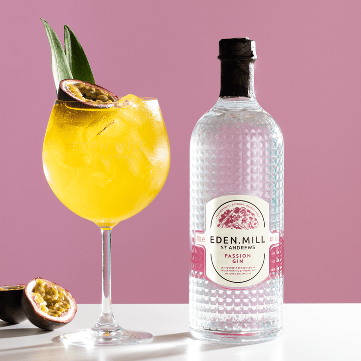 Passion Gin with Passion Fruit Cocktail and Pineapple Slice