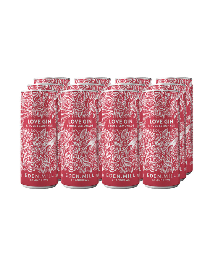Love Gin And Rose Lemonade Pre-Mixed Cans 12 Pack