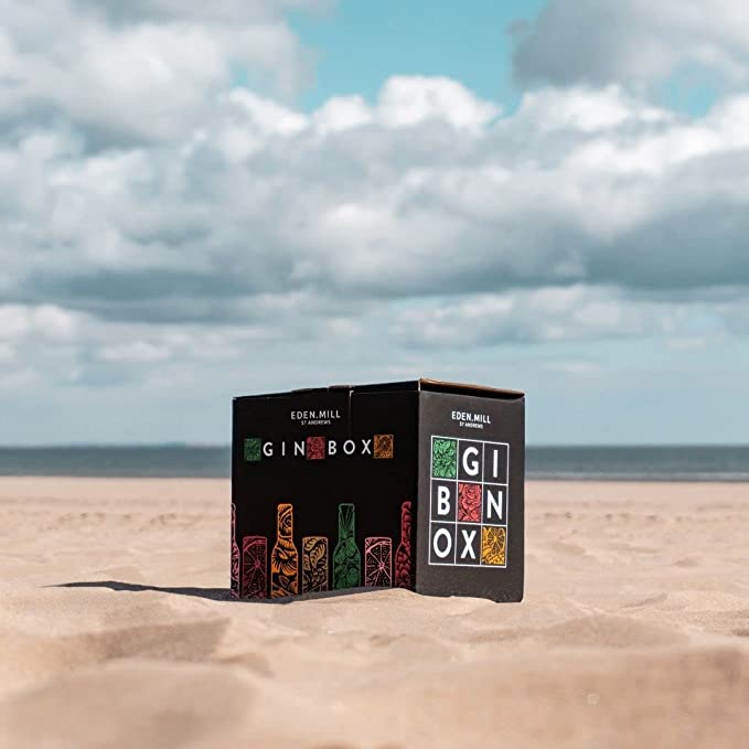 Gin Variety Box in Sand with Blue Sky